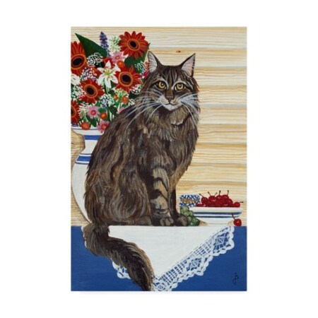 Jan Panico 'Maine Coon Cat' Canvas Art,12x19
